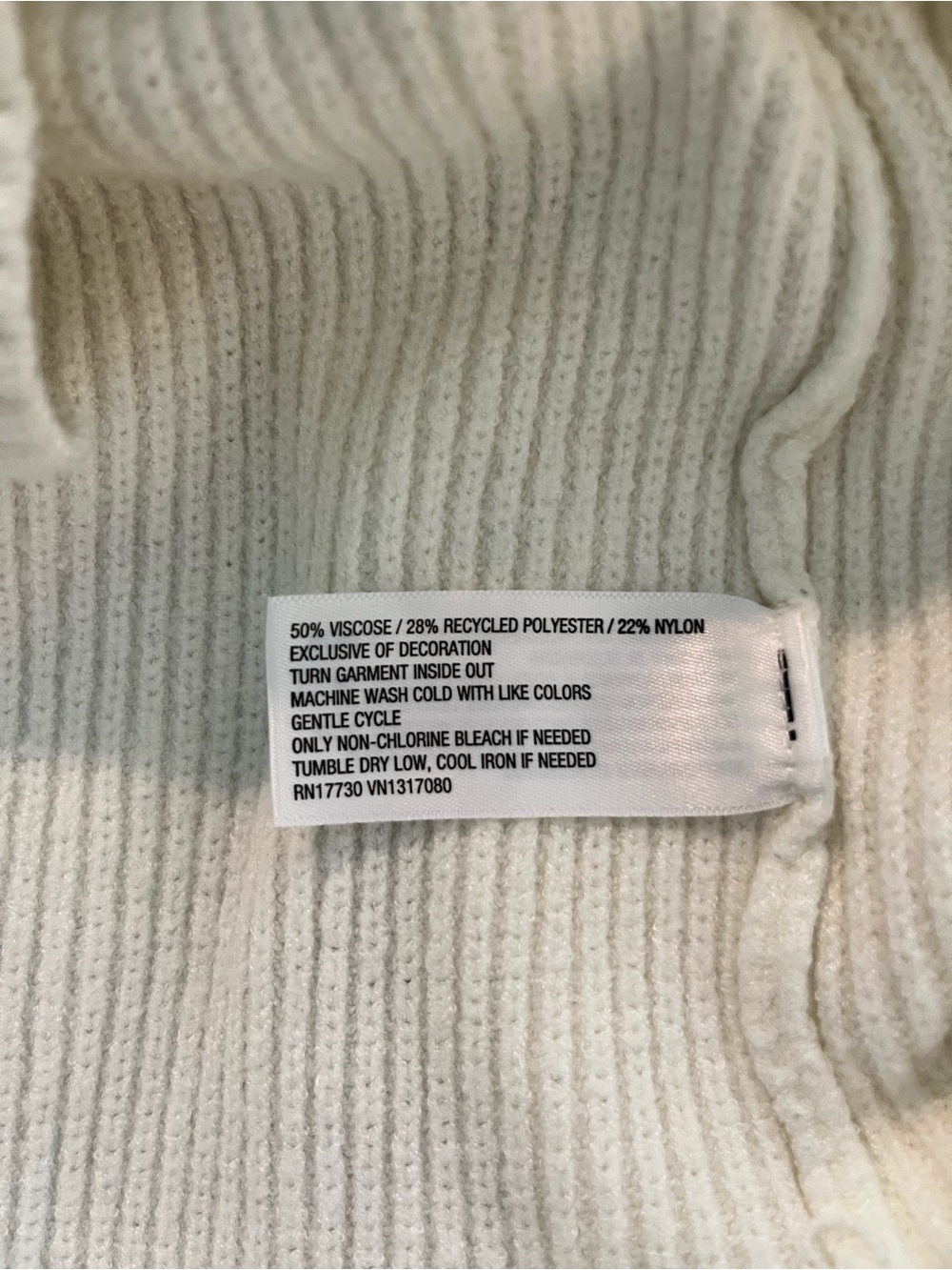 a new day Cream Ribbed Turtleneck Sweater with Red Heart Accent - Picture 5 of 5